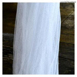 ベール 結婚式 キラキラウェディングベール3M / 5M高級大聖堂のウェディングベールシャンパン色の結婚式のベール (Color : White  Item Length : 150cm)｜sachi24-store