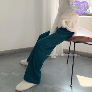 ワイドパンツ 冬 レディース ニットパンツ ガ...の詳細画像5