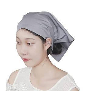 Bestechno 三角巾 無地タイプ マジックテープ付き 大人用 男女兼用 おしゃれ シンプル 衛生帽 三角頭巾 バンダナ カフェ 業務用 給食用
