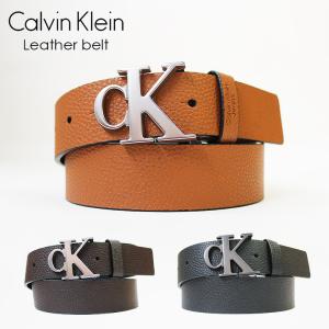 Calvin Klein Jeans カルバンクライン ジーンズ メンズ レザーベルト CKロゴ バックル　3カラー 11CK020003 CK ブランド ロゴ文字デザイン