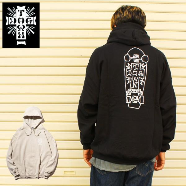 DOGTOWN ドッグタウン GONZ2 HOODIE プルオーバーパーカー ブラック プリント 大...