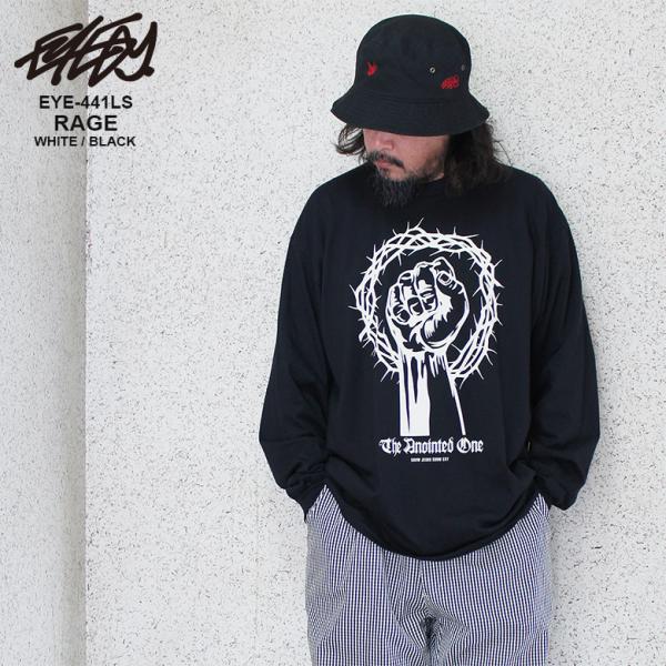 EYEDY アイディー RAGE ロングスリーブTシャツ 大きいサイズ メンズ ロングtシャツ M ...