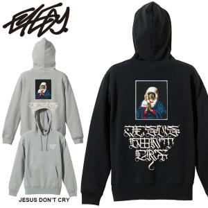 EYEDY アイディー JESUS DON'T CRY キリスト 大きいサイズ メンズ スウェット パーカー スケート トレーナー メンズ ブランド プリント XL LL XXL XXXL