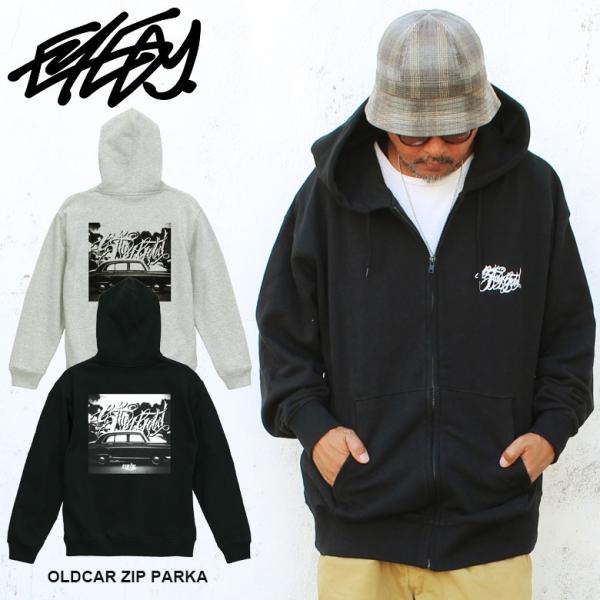 EYEDY アイディー OLDCAR ZIP PARKA ジップパーカー プリント アウター ブラン...