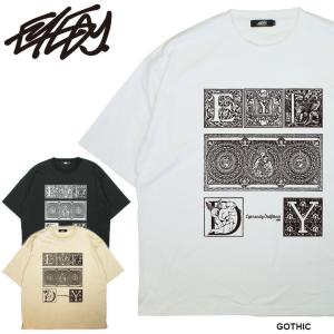 EYEDY アイディー GOTHIC ショートスリーブTシャツ 大きいサイズ WHTIE BEIGE BLACK ホワイト ベージュ ブラック ビッグシルエット｜sacrifice