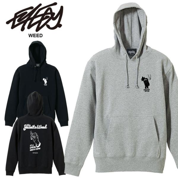 アイディー EYEDY 送料無料 WEED  大きいサイズ スウェット パーカー フード プルパーカ...