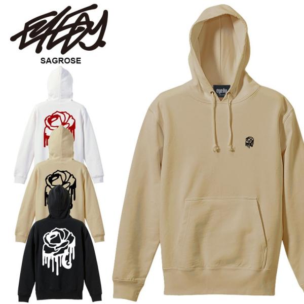 アイディー EYEDY 送料無料 バラ 薔薇 ローズ 大きいサイズ スウェット パーカー フード メ...