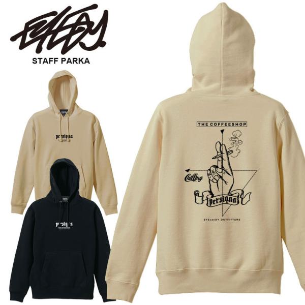 EYEDY アイディー STAFF PARKA ロゴ 大きいサイズ メンズ スウェット パーカー フ...