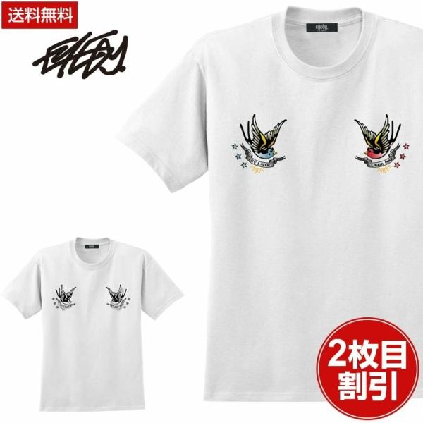 送料無料 EYEDY アイディー SWALLOW スワロー メンズ ユニセックス 半袖 tシャツ ブ...