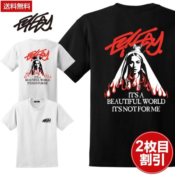 EYEDY アイディー NOT FOR ME ショートスリーブTシャツ 大きいサイズ WHTIE B...