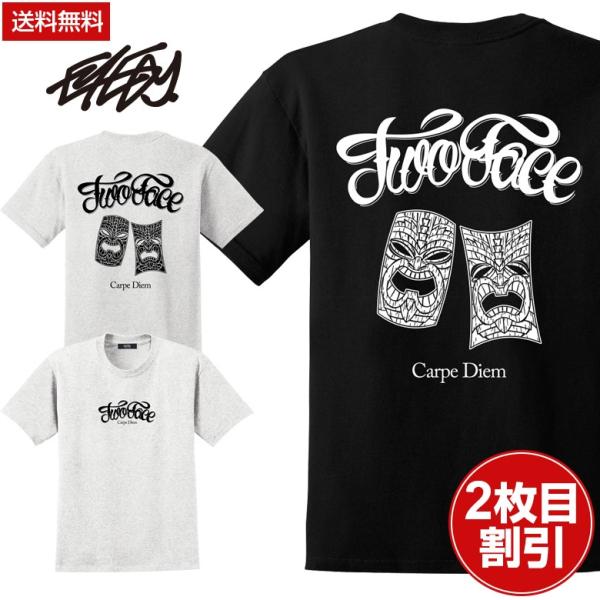 EYEDY アイディー TIKI TWO FACE 2 ショートスリーブTシャツ 大きいサイズ AS...
