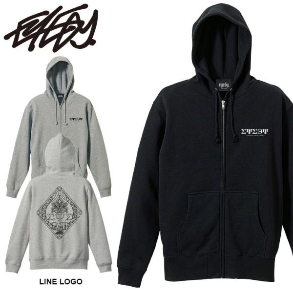 EYEDY アイディー LINE LOGO ロゴ 大きいサイズ メンズ スウェット パーカー スケー...