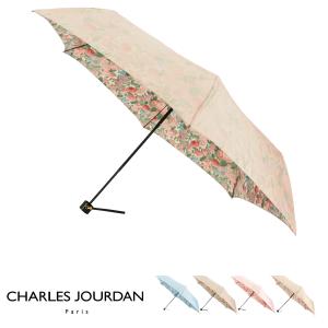 シャルルジョルダン 折りたたみ傘 レディース 17054 CHARLES JOURDAN 耐風 花柄 フラワー プリント ブランド 90-99cm｜sacsbar