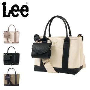 Lee トートバッグ 2WAY ショルダーバッグ 仕切り収納 キャンバス レディース 320-5040 Gemm リー ハンドバッグ ミニトート ミニポーチ付き