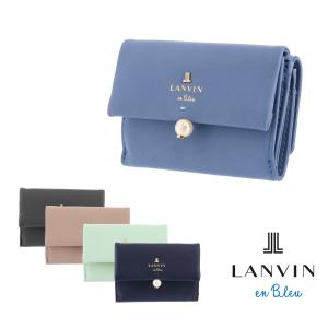 ランバンオンブルー 三つ折り財布 シャペル レディース 482014（新品番：483824） LANVIN en Bleu 本革 レザー｜sacsbar