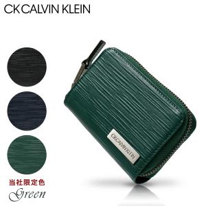 シーケー カルバンクライン キーケース スマートキー タットII メンズ 808612 CK CALVIN KLEIN   ラウンドファスナー 本革
