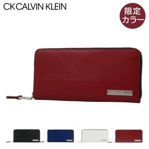 倍倍ストア+10％還元 シーケー カルバンクライン 長財布 ラウンドファスナー 本革 メンズ ソーダ 827626 CK CALVIN KLEIN   牛革 レザー