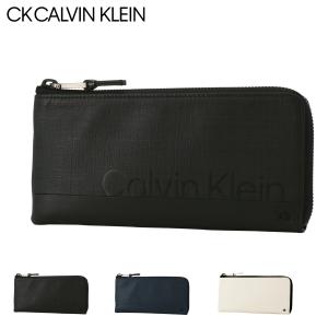 シーケー カルバンクライン 長財布 本革 薄型 薄い L字ファスナー 軽量 メンズ 836636 スフレ CK CALVIN KLEIN コンパクト レザー 羊革｜sacsbar