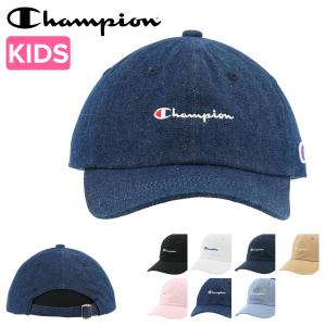 チャンピオン キャップ キッズ 141-002A Champion 帽子 コットン デニム ローキャップ サイズ調節可能_sale｜sacsbar