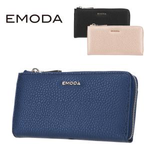 エモダ 長財布 ラウンドファスナー レディース シボシャイニー EM-9768 EMODA