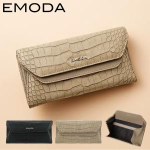 エモダ 長財布 ギャルソン レディース クロコ型押し EM-9791 EMODA