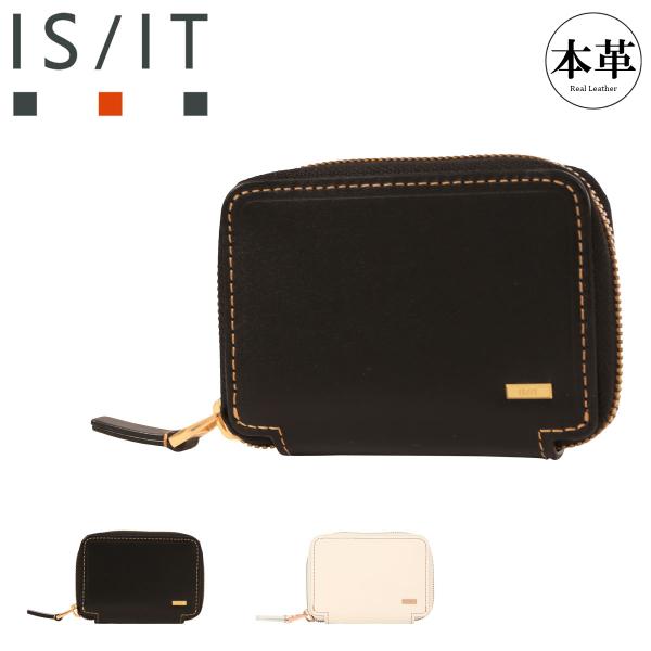 イズイット 小銭入れ コインケース ラウンドファスナー メンズ  967601 モノクロ ISIT ...