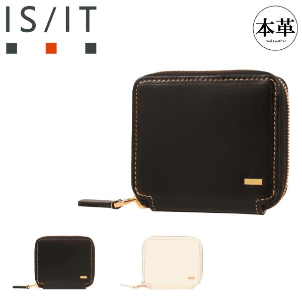 イズイット 二つ折り財布 折り財布 ラウンド メンズ 小銭入れ付き ミニ財布 コンパクト 96760...