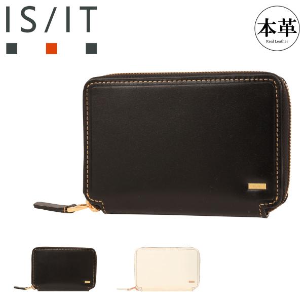 イズイット 二つ折り財布 折り財布 セミ長札 ミドルウォレット メンズ  967604 モノクロ I...