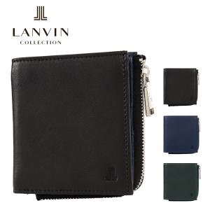 ランバンコレクション 二つ折り折り財布 ミニウォレット ミニ財布 メンズJLMW5AS3 SHEEP LEATHER シープレザー LANVIN COLLECTION 小銭入れ付き レザー 本革