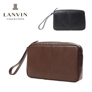ランバンコレクション セカンドバッグ メンズ 日本製 サントル 286201 LANVIN COLLECTION 持ち手付き 本革 レザー