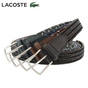 ラコステ ベルト メンズ LB88110 日本製 LACOSTE 牛革 本革 レザー レーヨン ラバー｜sacsbar