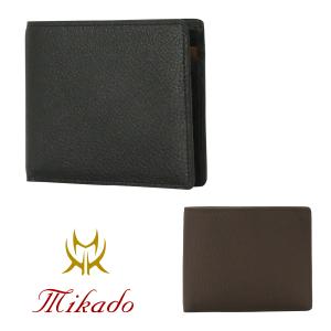 ミカド Mikado 二つ折り財布 320023 コンビヌメ 財布 メンズ レザー｜sacsbar