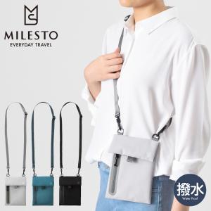 ミレスト サコッシュ ショルダーバッグ リキッド レディース メンズ MLS847 MILESTO LIKID モバイルサコッシュ スマホショルダー 強撥水 防水 ミニショルダー｜sacsbar