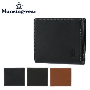 マンシングウェア 二つ折り財布 コンビ メンズ 6059119 Munsingwear L字ファスナー 本革 レザー｜sacsbar