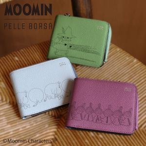 ムーミン ペレボルサ 財布 二つ折り 本革 スナフキン リトルミイ かわいい キャラクター 大人 レディース 2007 Moomin Dot PELLE BORSA 二つ折り財布 ミニ財布