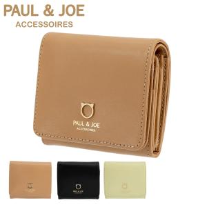 ポールアンドジョー アクセソワ 二つ折り財布 スモールキャットフェイス レディース PJA-W062 PAUL&JOE ACCESSOIRES 本革｜sacsbar