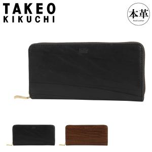 TAKEO KIKUCHI タケオキクチ 長財布 ラウンドファスナー 本革 メンズ