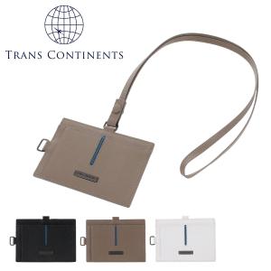 トランスコンチネンツ パスケース メンズTCK-040 TRANS CONTINENTS 定期入れ カードケース 牛革 IDケース ネックストラップ｜sacsbar
