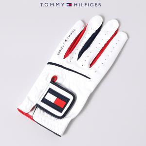 トミーヒルフィガー ゴルフ グローブ 手袋 メンズ レディースTHMB801 Tommy Hilfiger 左手用 ホワイト｜sacsbar