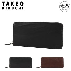 TAKEO KIKUCHI（タケオキクチ） 長財布 ラウンドファスナー 本革