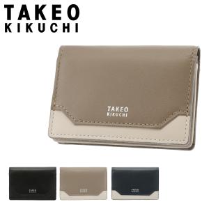 タケオキクチ 名刺入れ エレガンス メンズ 4075120 TAKEO KIKUCHI 財布 牛革 本革 レザー｜sacsbar