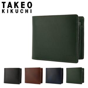 タケオキクチ 二つ折り財布 本革 メンズ ルーナ  TKW-7140221 TAKEO KIKUCHI | 牛革 レザー｜sacsbar