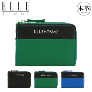 ELLE HOMME（エルオム） 長財布 ラウンドファスナー 本革 メンズ