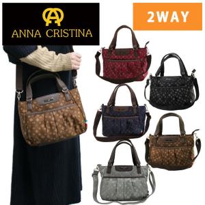 モノグラム柄2WAYショルダーバッグ 4A29 [ANNA CRISTINA アンナクリスティーナ] ハンドバッグ トート キャリーオン 軽量
