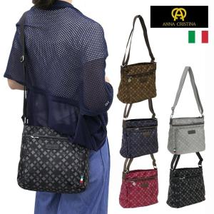 モノグラム柄ショルダーバッグ 4A39 [ANNA CRISTINA アンナクリスティーナ] イタリア発ブランド キャリーオン 軽量