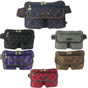 ロゴプリント薄型ウエストポーチ 4A47 [ANNA CRISTINA アンナクリスティーナ] ウェストバッグ ボディバッグ