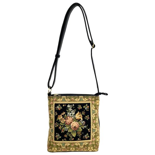 ショルダーバッグ 6013 [ゴブラン織 ごぶらんおり] ミセス ショルダー 背面ファスナー 日本製...