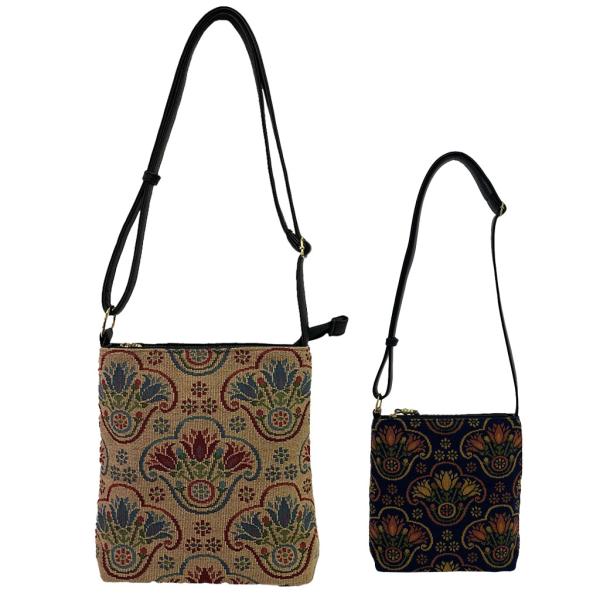 ショルダーバッグ 6018 [ゴブラン織 ごぶらんおり] ミセス ショルダー 背面ファスナー 日本製...