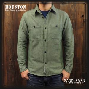 ヒューストン「SOLID VIYELLA」ワークシャツ　40334｜saddlemen