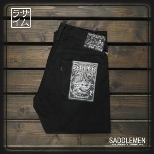 サムライジーンズ ブラック17OZ 細身テーパード｜saddlemen